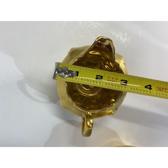 Antique RC Moliere Bavaria Porcelain Gold Creamer Sugar Set Signed 1891-1906 - Picture 10 of 11